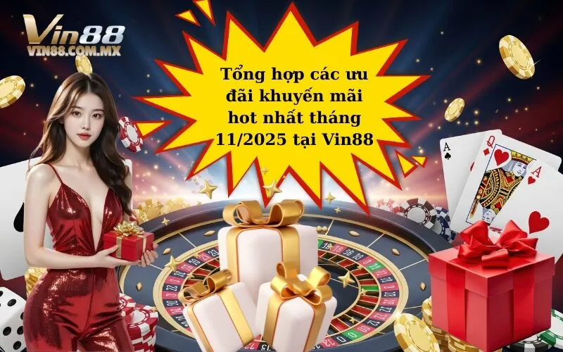 Tổng hợp các ưu đãi khuyến mãi hot nhất tháng 11/2025 tại Vin88